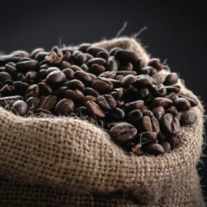 Bags of freshly roasted coffee ready to ship