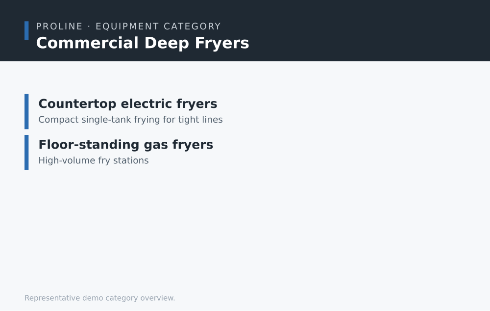 Commercial Deep Fryers category overview
