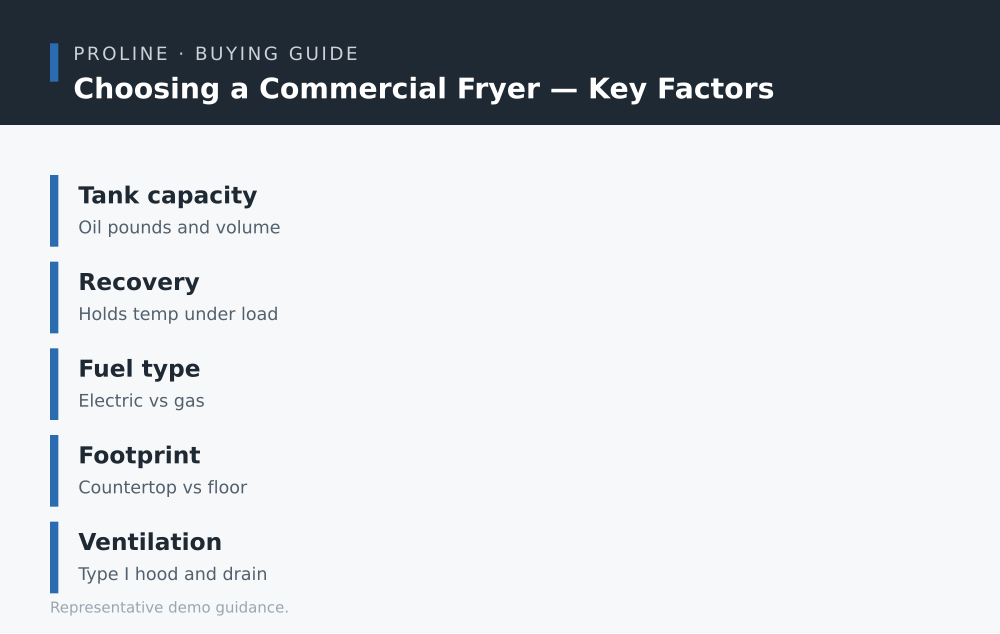 Choosing a Commercial Fryer key factors