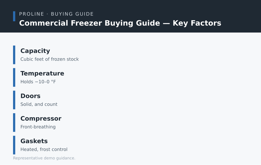 Commercial Freezer Buying Guide key factors