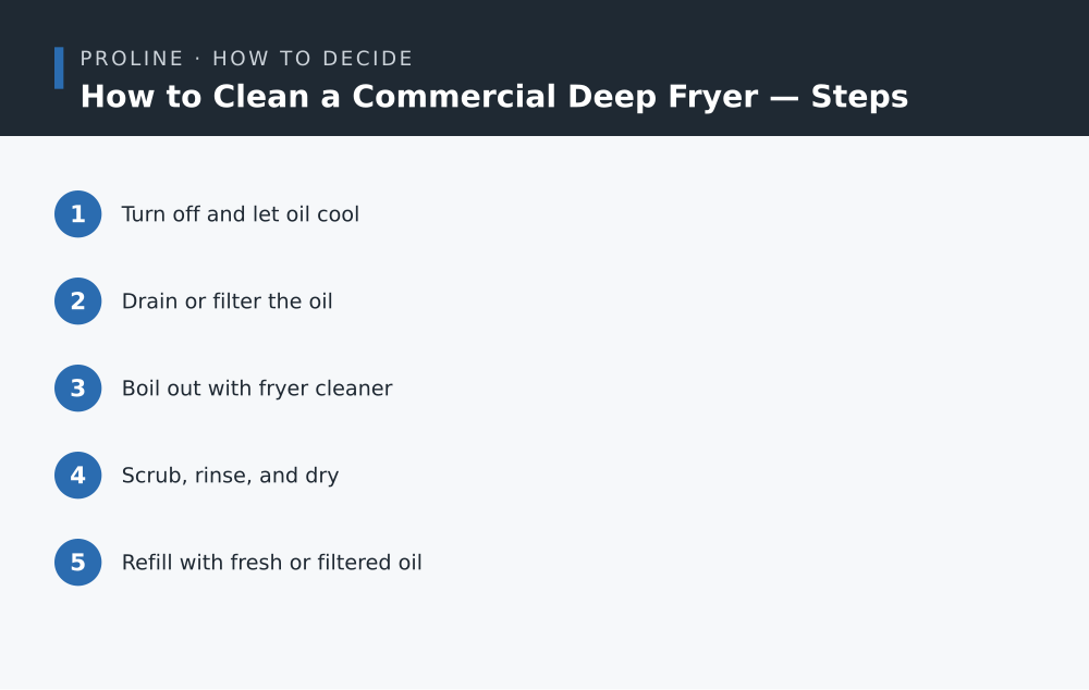 How to Clean a Commercial Deep Fryer steps