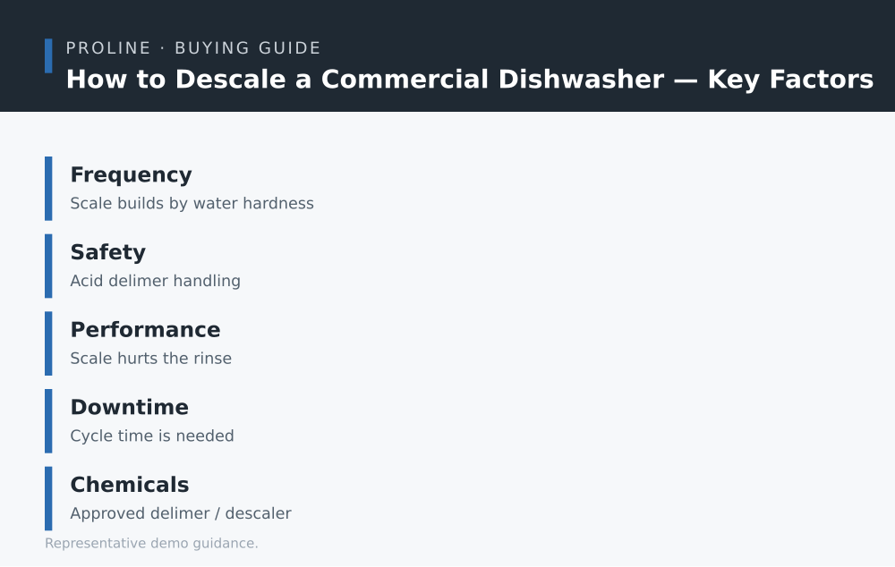 How to Descale a Commercial Dishwasher key factors