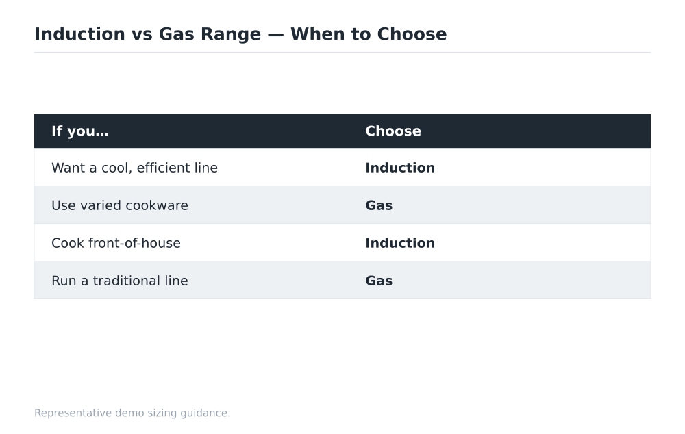 Induction vs Gas Range when to choose