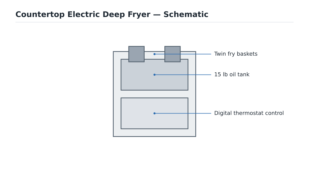 Countertop Electric Deep Fryer schematic diagram